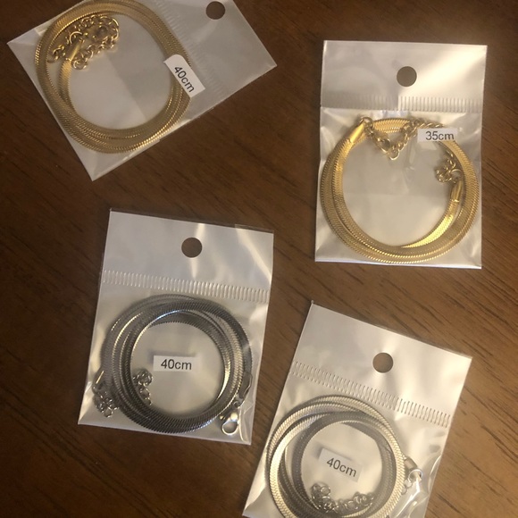 Women Gold Silver STAINLESS STEEL Snake Chain choker Necklace 35+5cm / 40+5cm - Picture 5 of 5